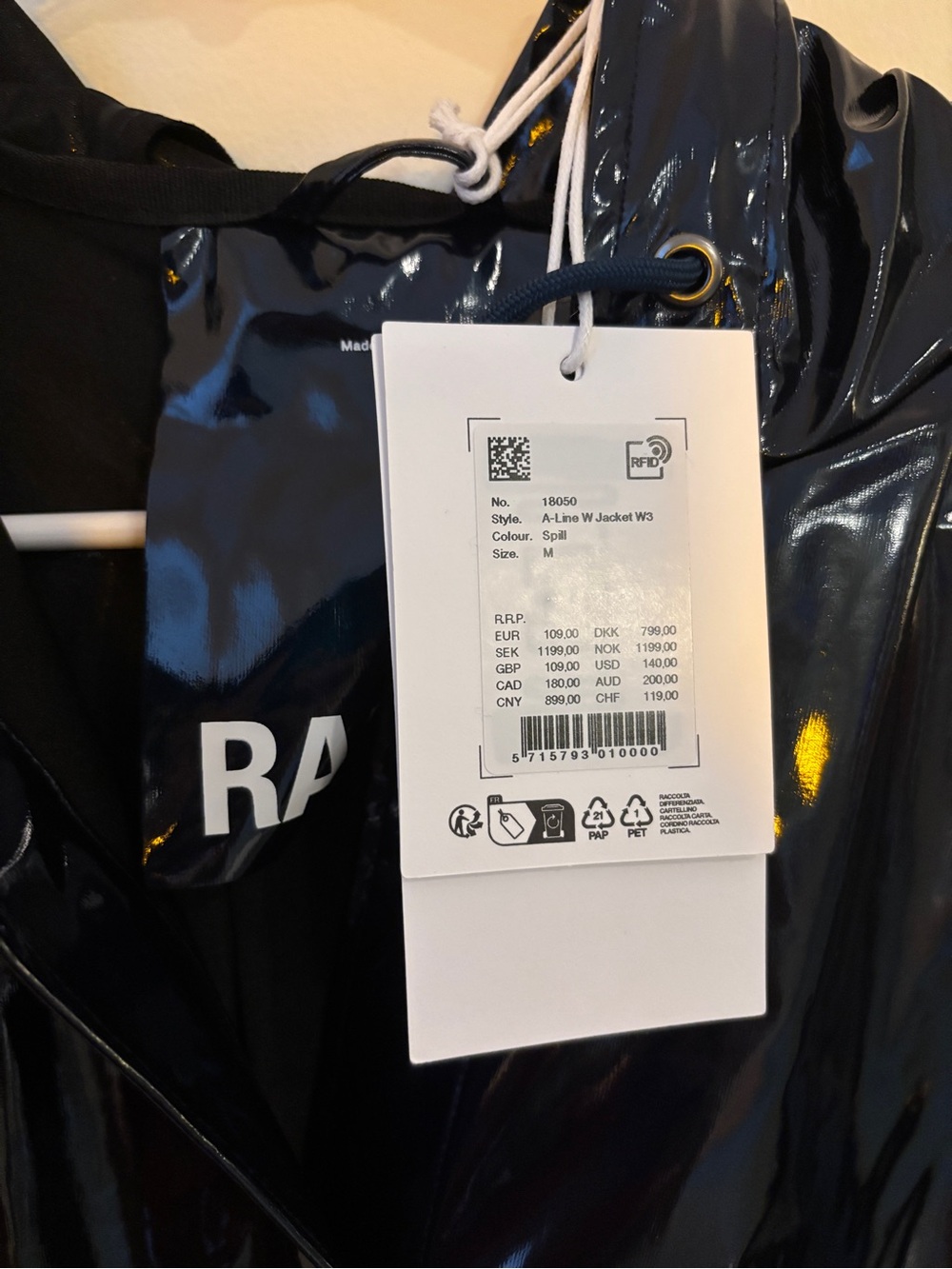 Rains A-Line Women’s Jacket, Spill - Picture 4 of 14